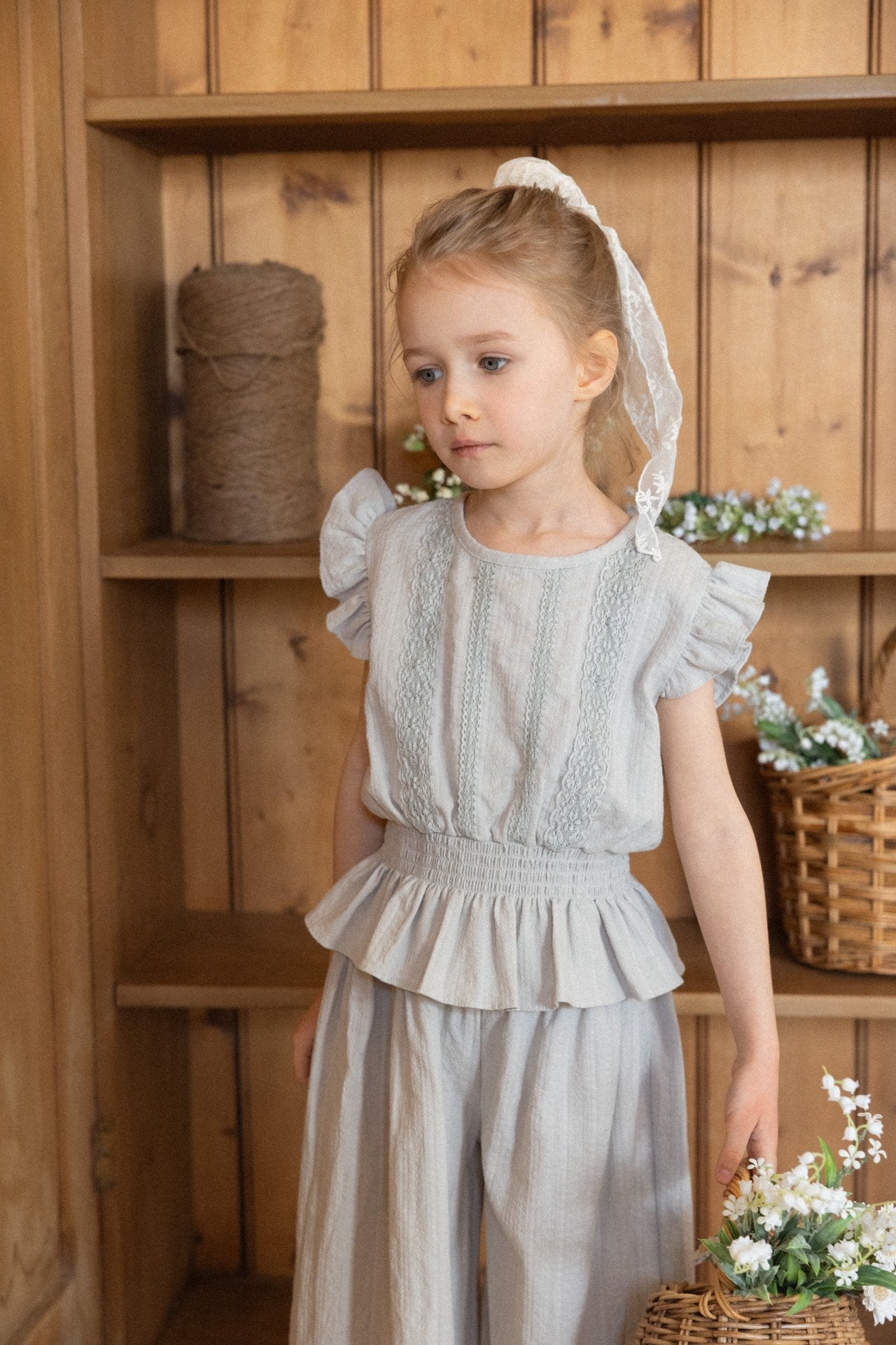 ［perrobebe］Mila frill Setup (gray)