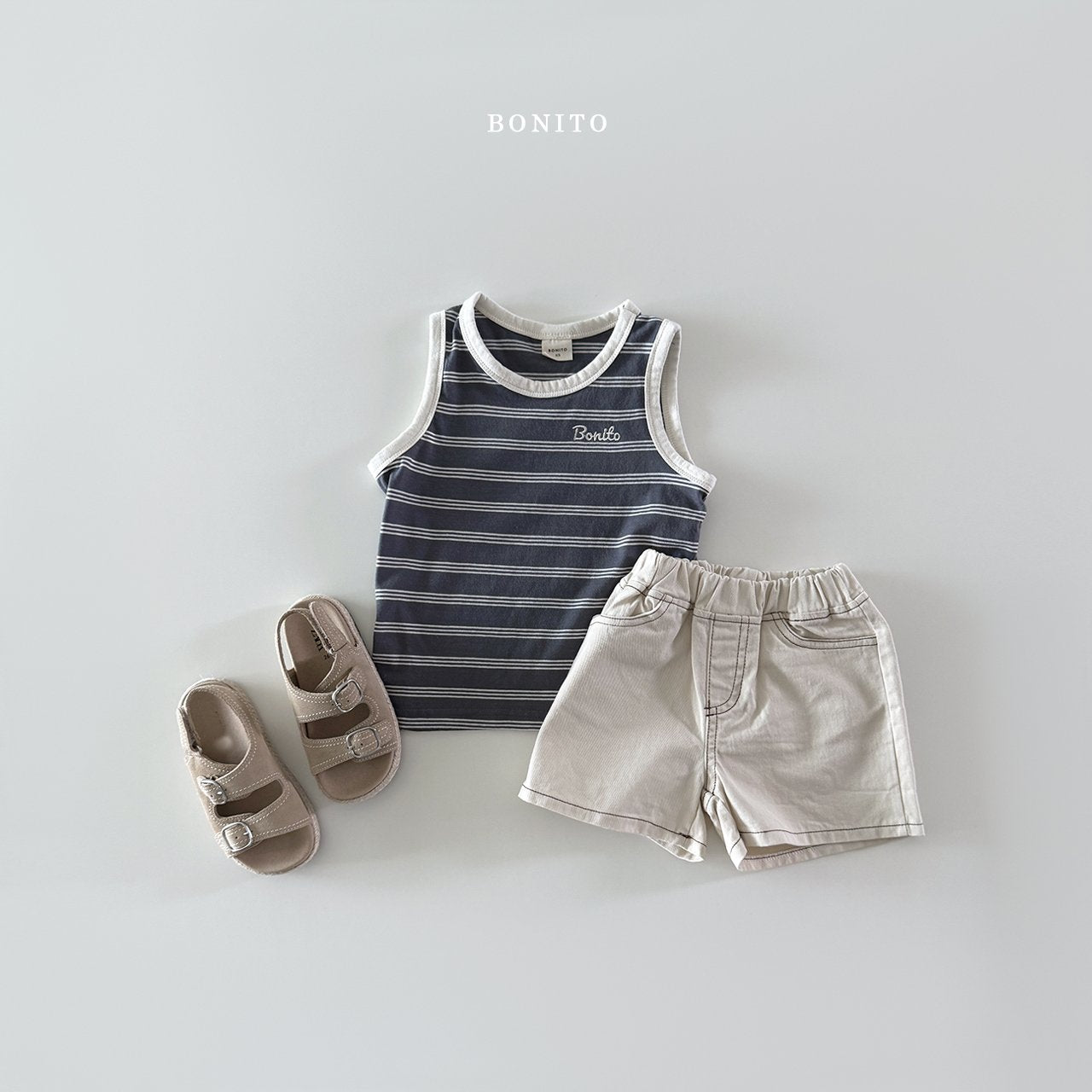 ［Bonito］Double stripe sleeveless
