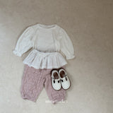 ［mimi market］Eyelet lace puff tops