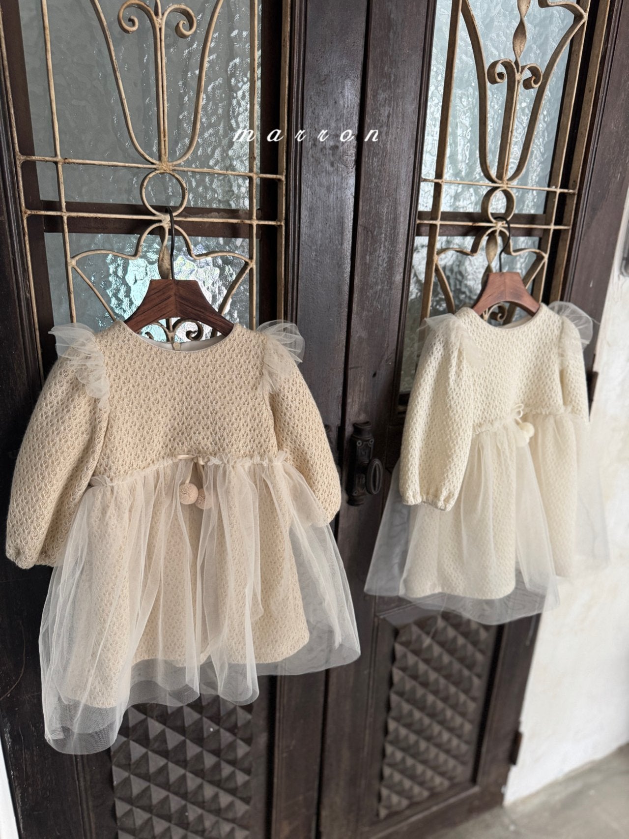 ［marron］Cherry shasha dress