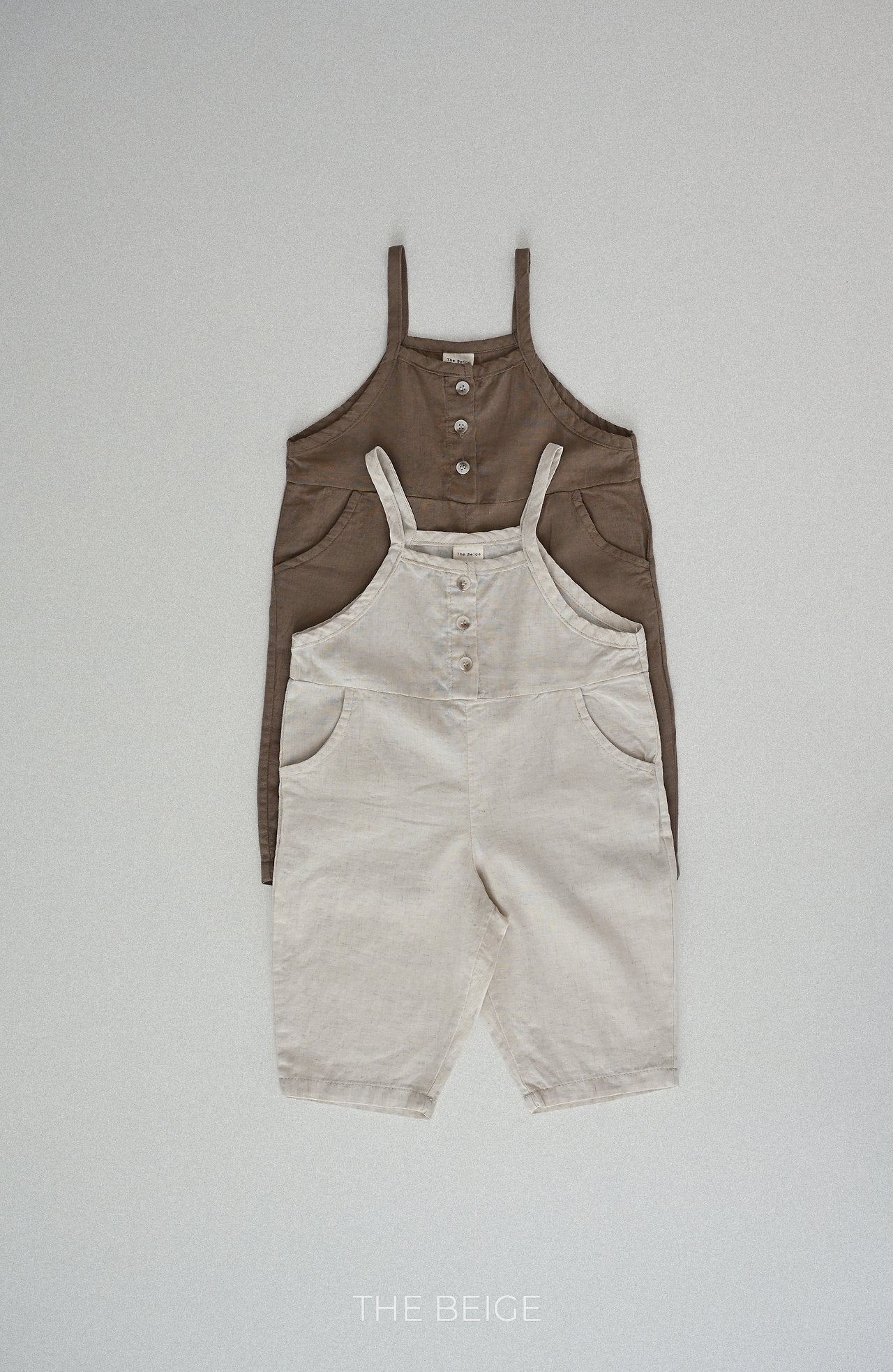 ［The beige］Binding overalls