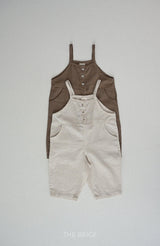［The beige］Binding overalls