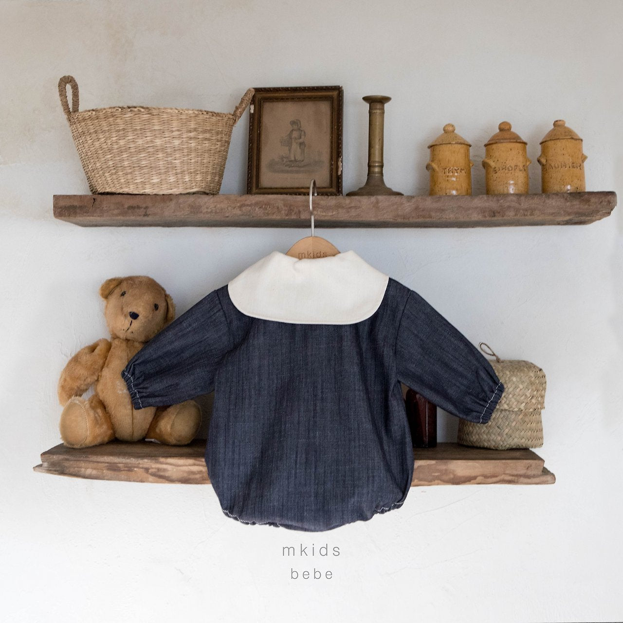 ［mkids］Almond collar rompers