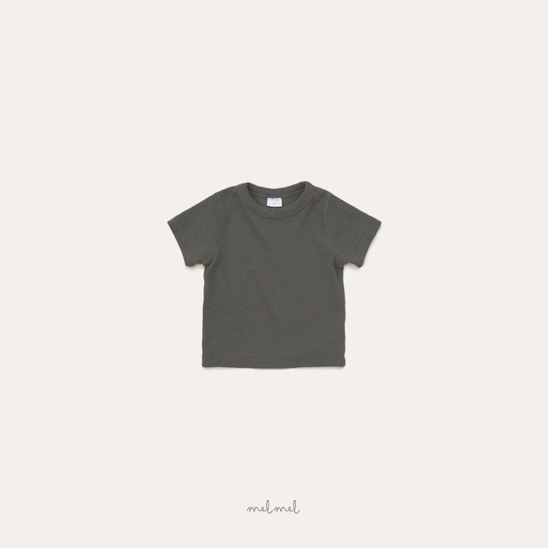 ［melmel］Ribbed half tee