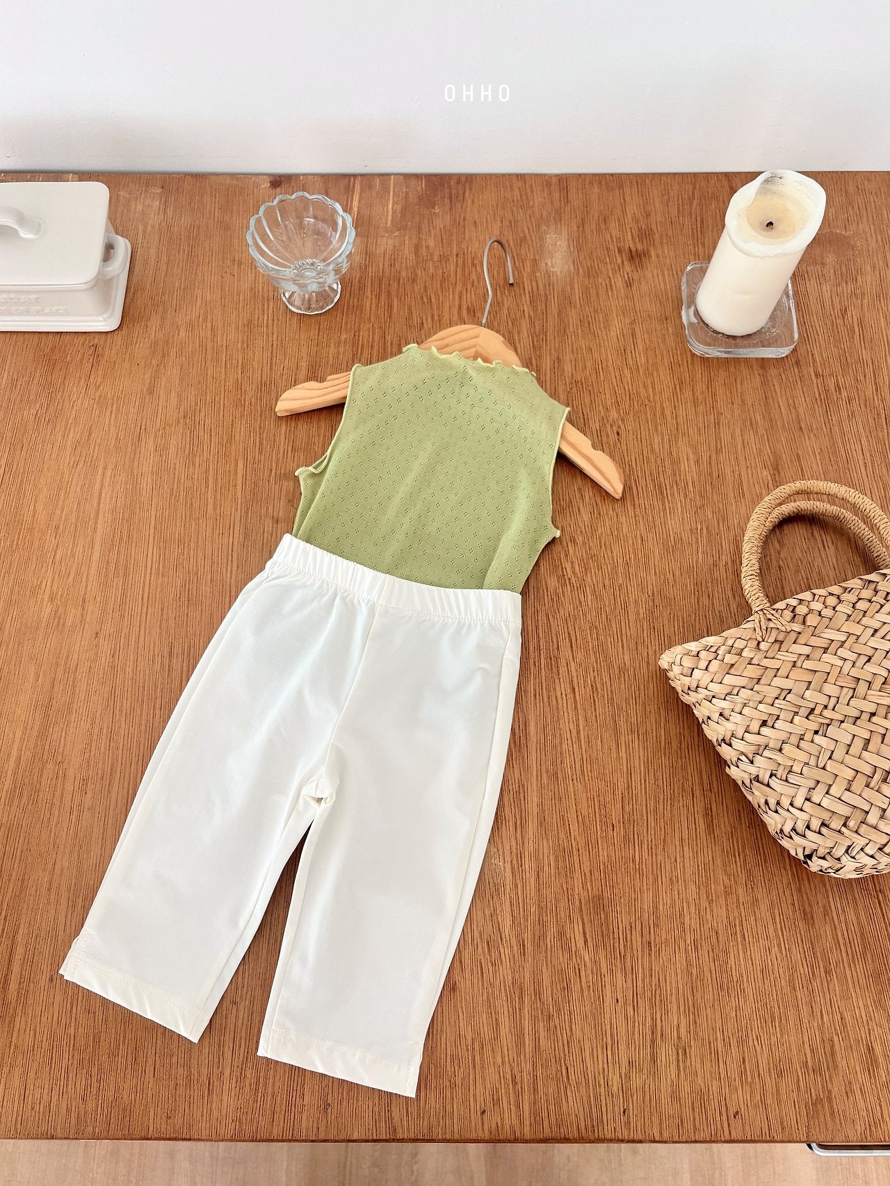 ［ohho］Color capri pants