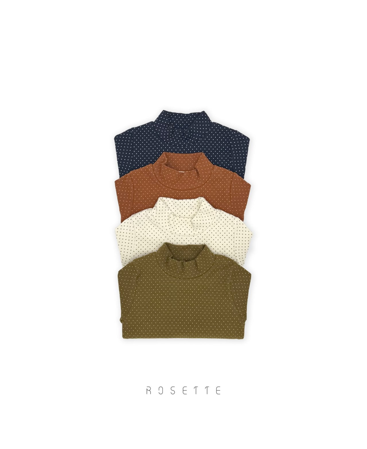 ［ROSETTE］Peanut dot highneck tops