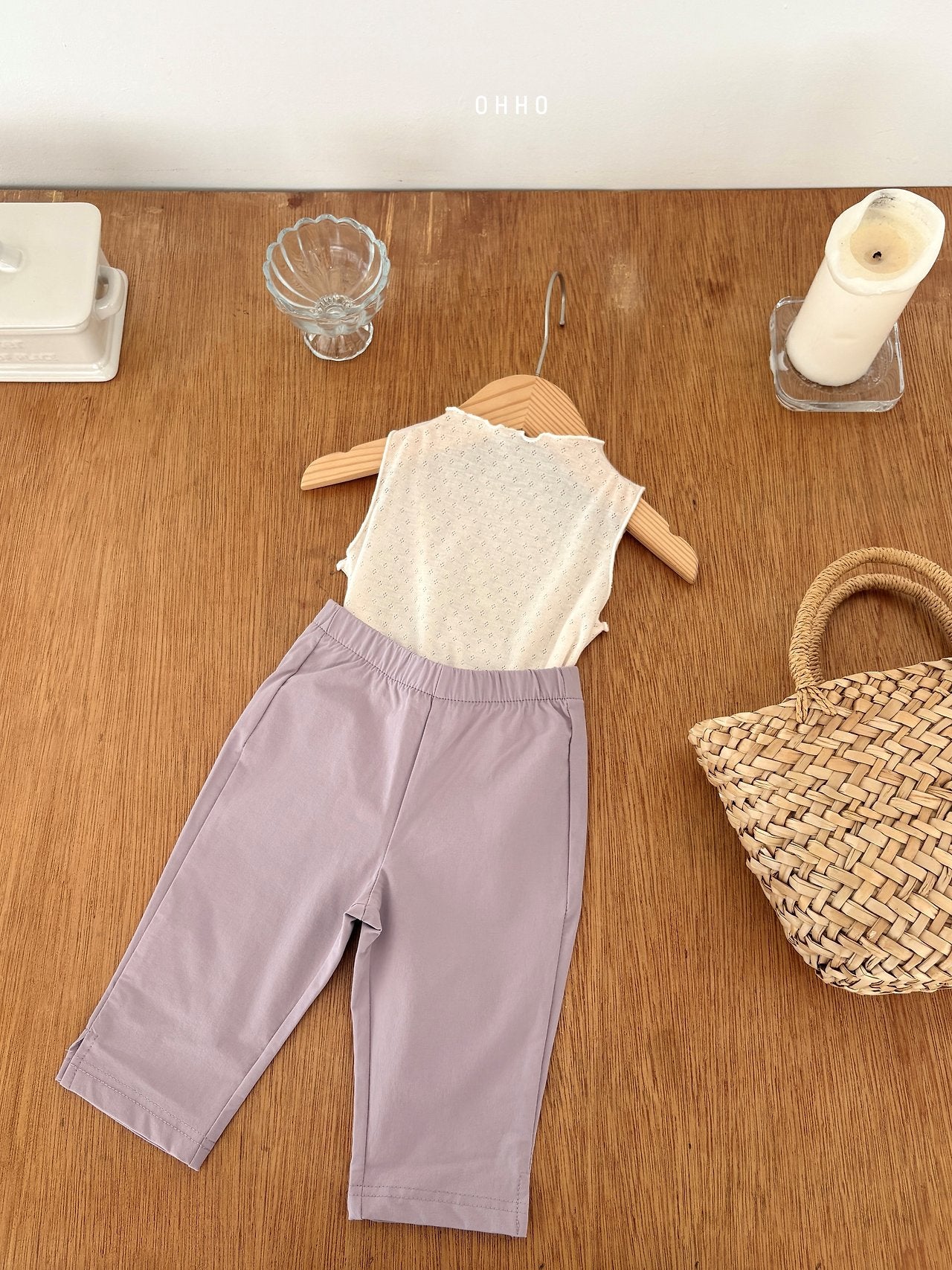 ［ohho］Color capri pants