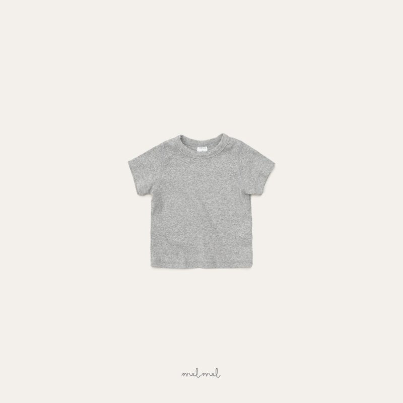 ［melmel］Ribbed half tee