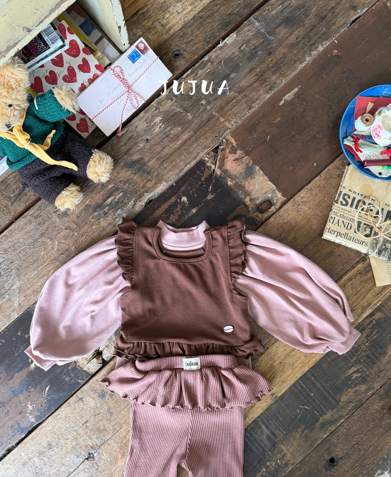 ［jujua］Frill sleeveless tops