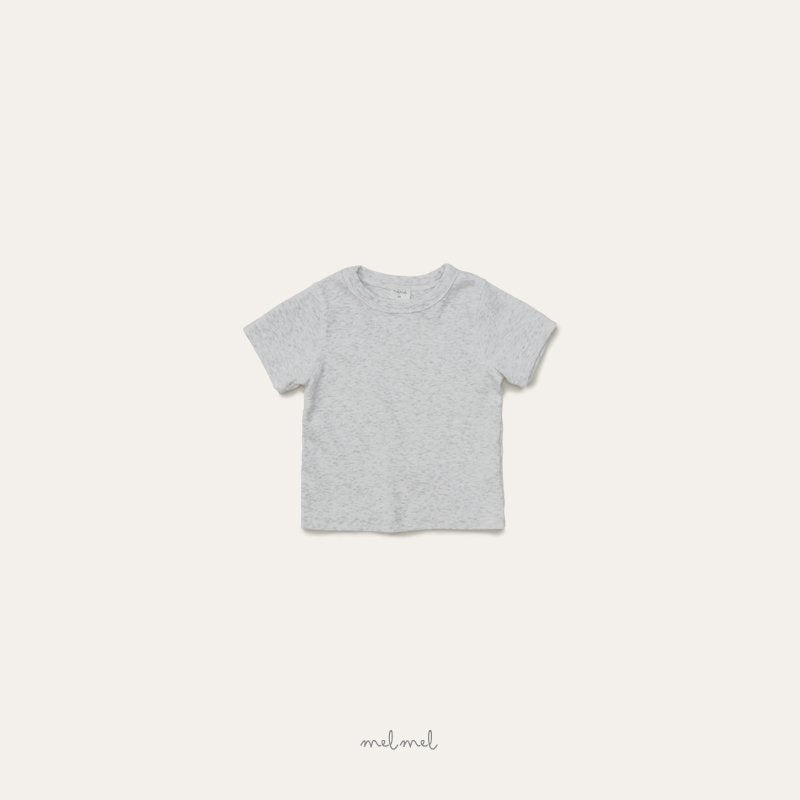 ［melmel］Ribbed half tee
