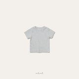［melmel］Ribbed half tee