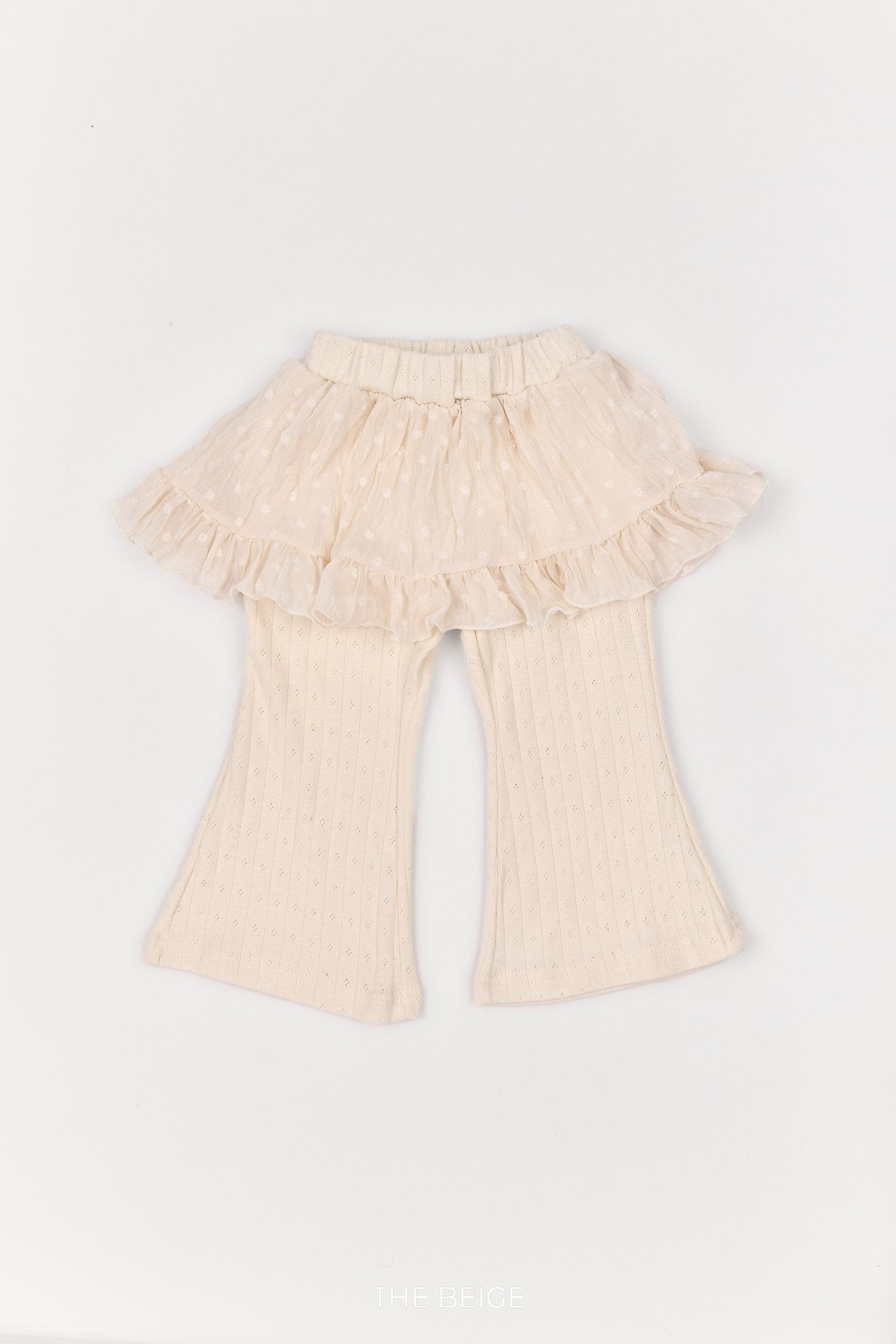 ［The beige］Chiffon Skirt Pants