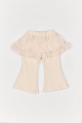 ［The beige］Chiffon Skirt Pants