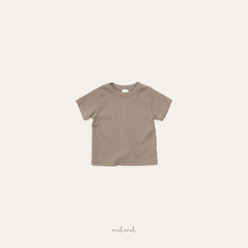 ［melmel］Ribbed half tee