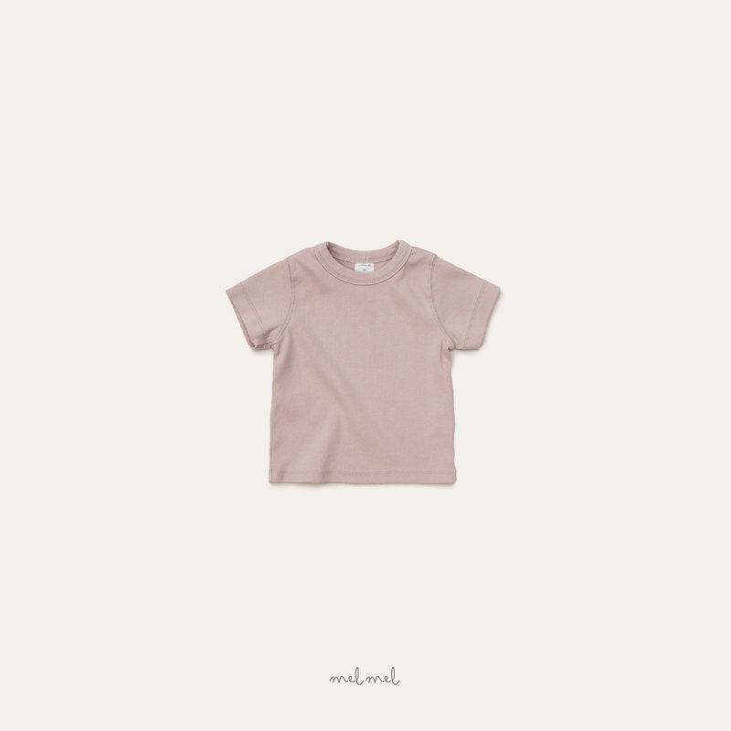 ［melmel］Ribbed half tee