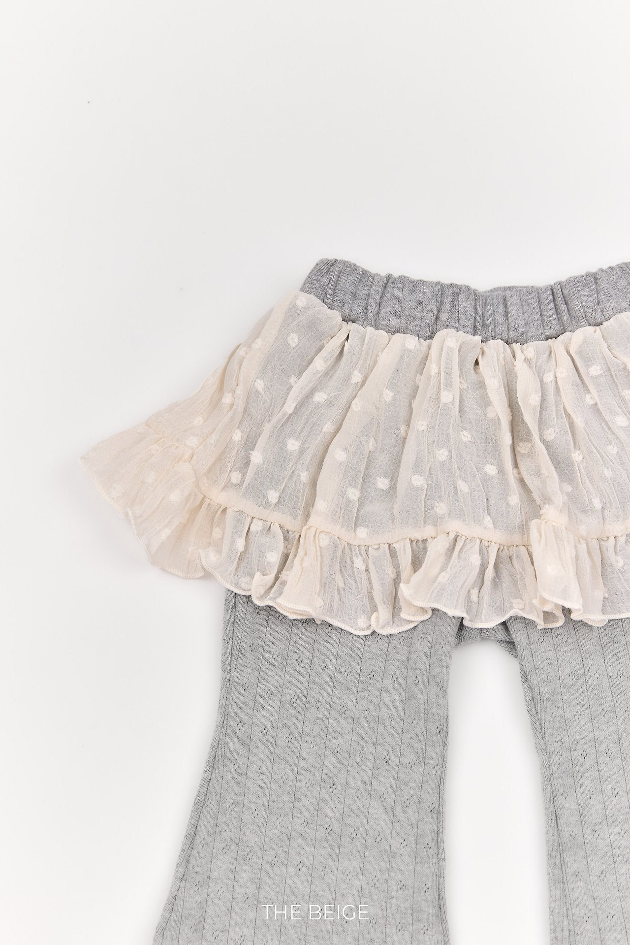 ［The beige］Chiffon Skirt Pants