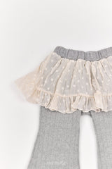 ［The beige］Chiffon Skirt Pants