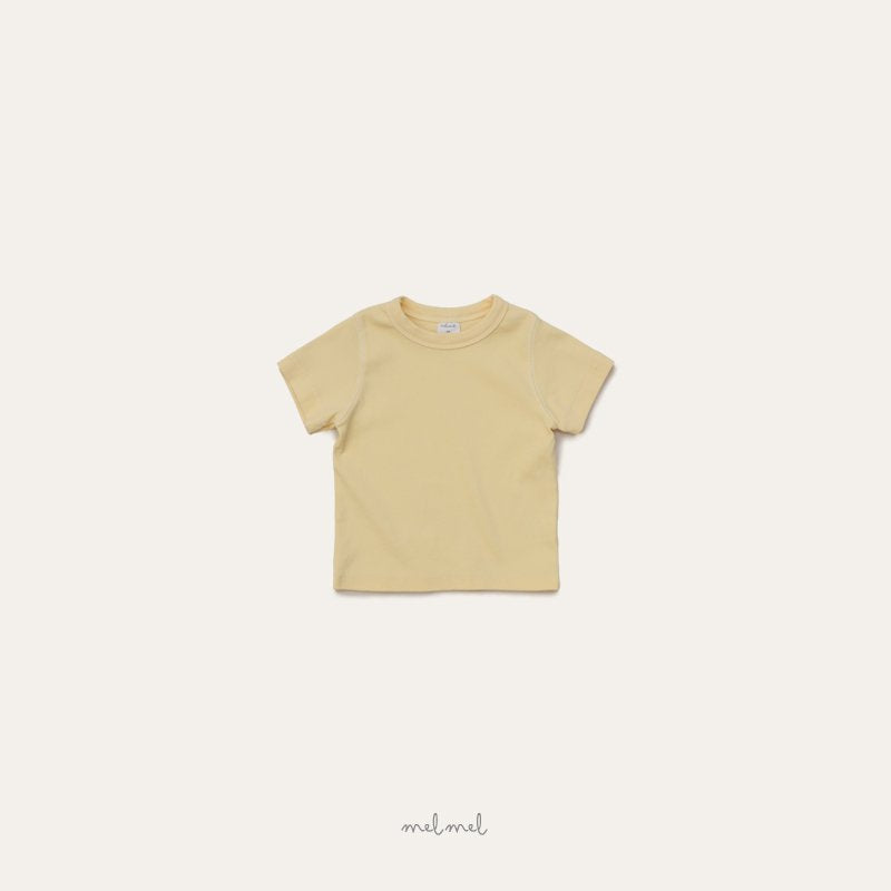 ［melmel］Ribbed half tee