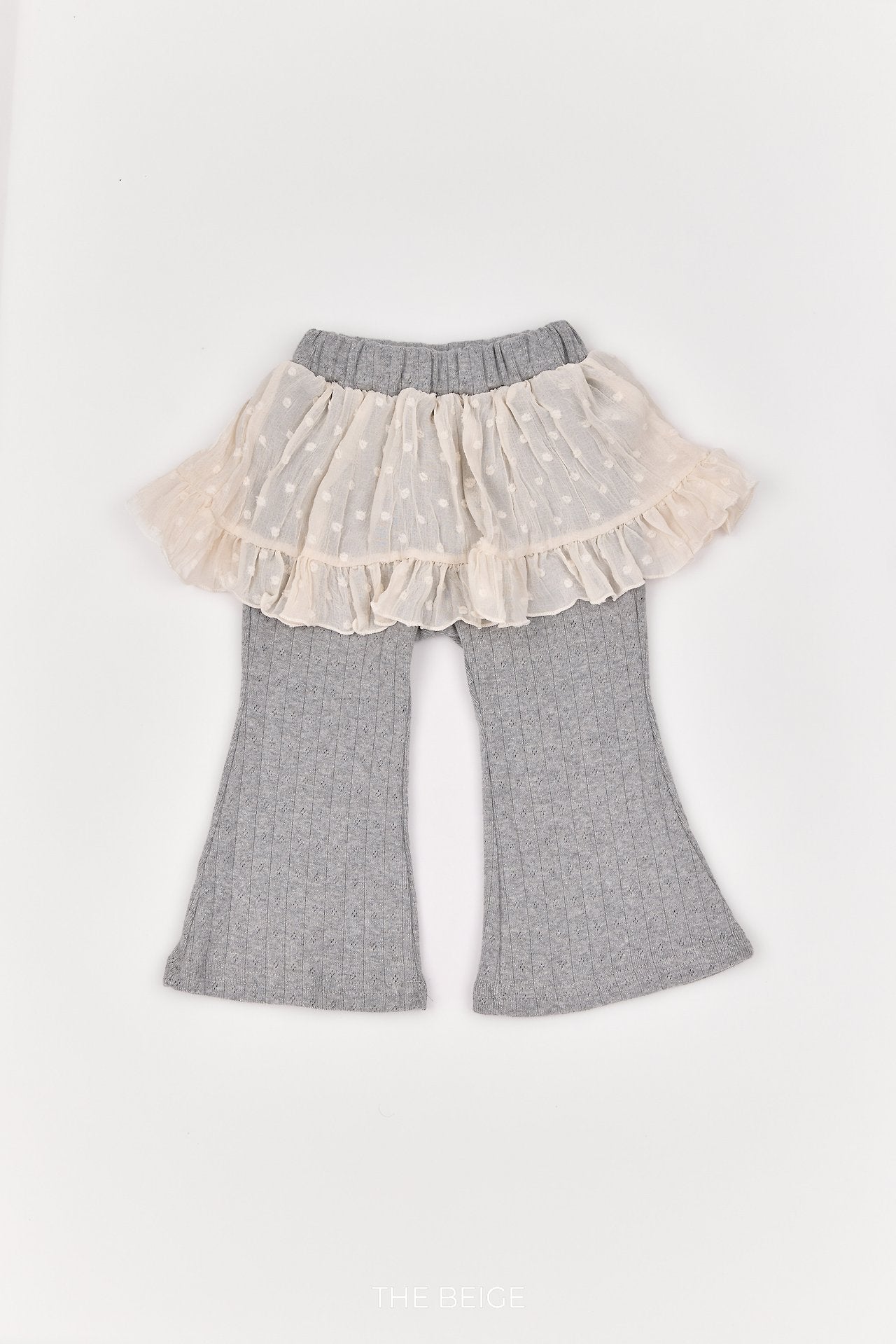 ［The beige］Chiffon Skirt Pants