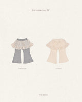［The beige］Chiffon Skirt Pants