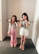 ［comma］Pleats wide flare pants