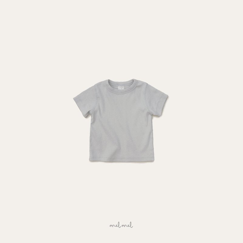 ［melmel］Ribbed half tee