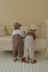 ［The beige］Binding overalls