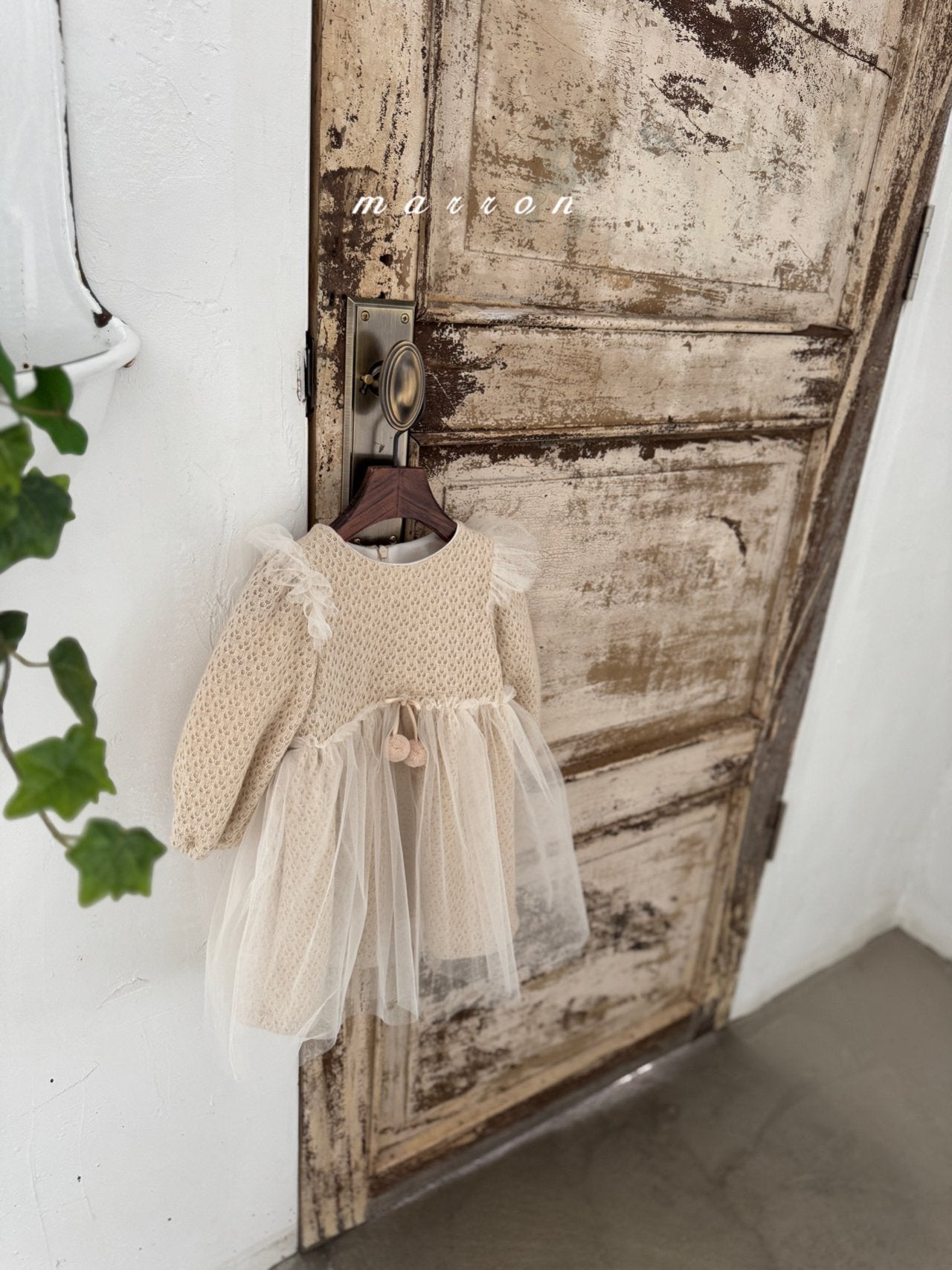 ［marron］Cherry shasha dress