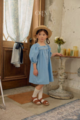 ［OREN］Jardin blue one-piece