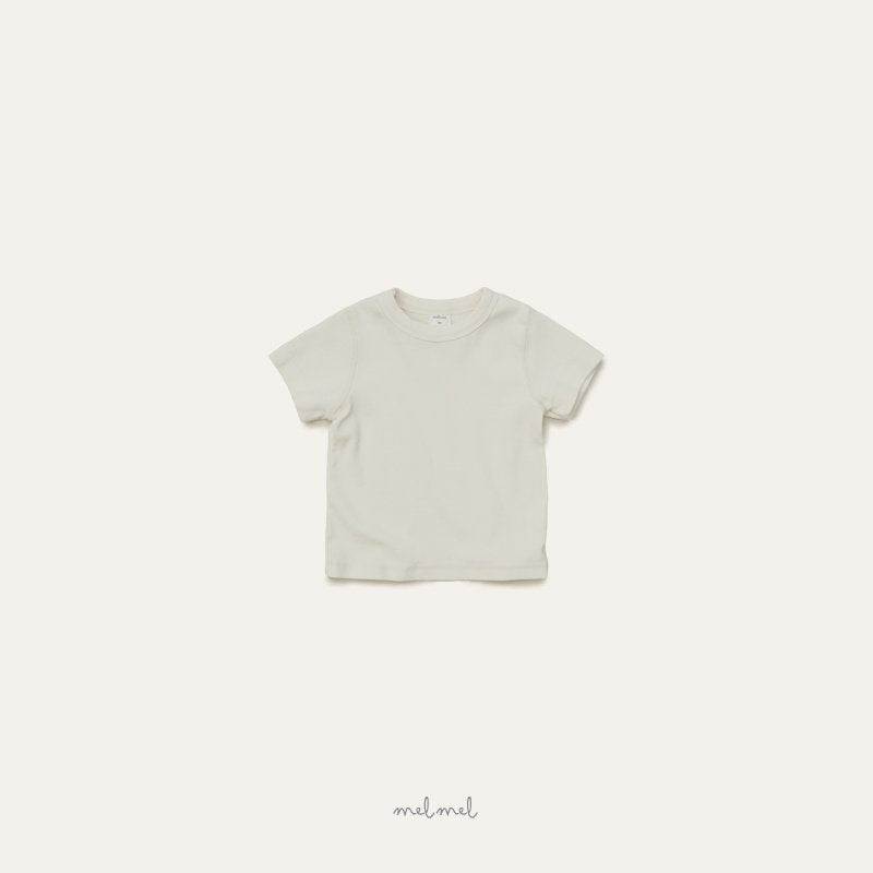 ［melmel］Ribbed half tee