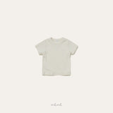 ［melmel］Ribbed half tee