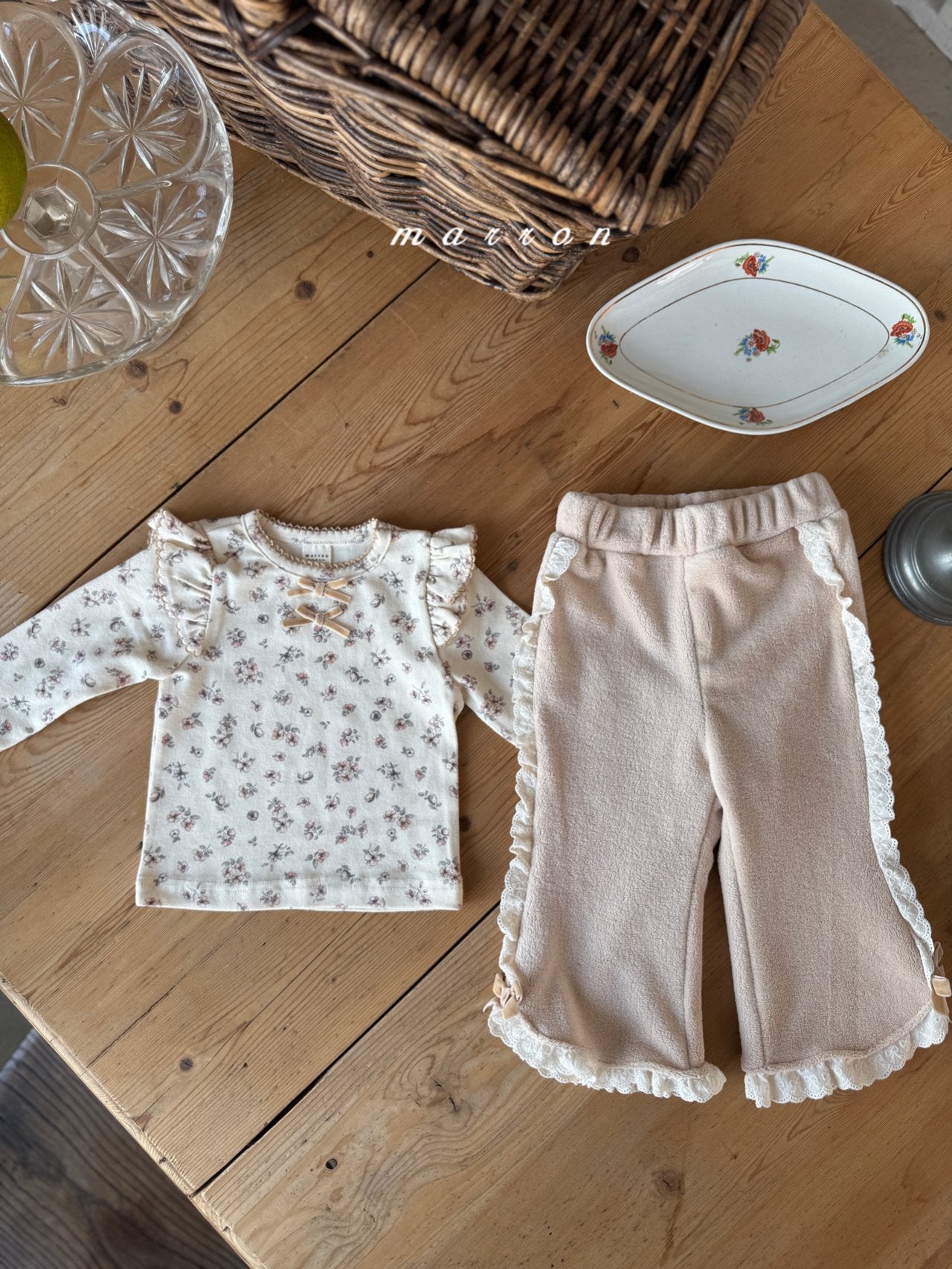 ［marron］Floral ritton tops