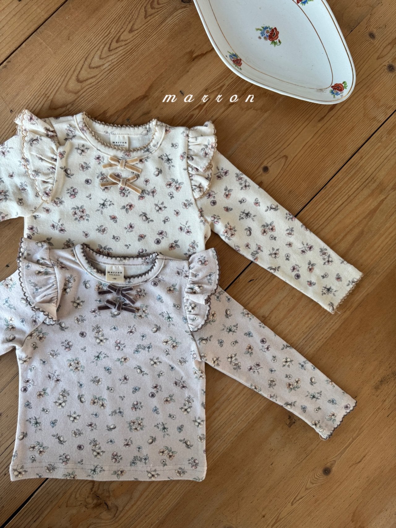 ［marron］Floral ritton tops