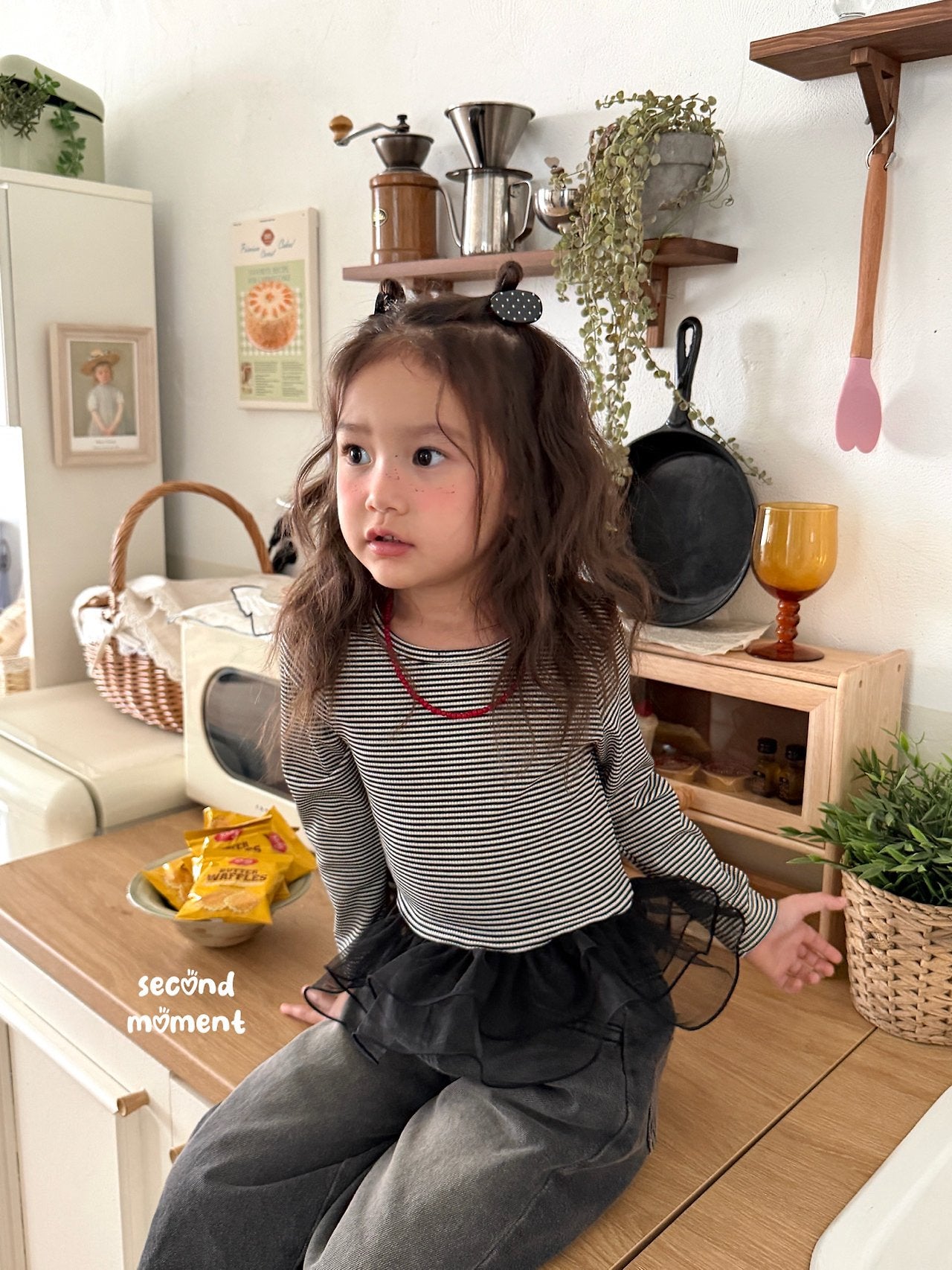 ［second moment］Juju stripe shasha tops