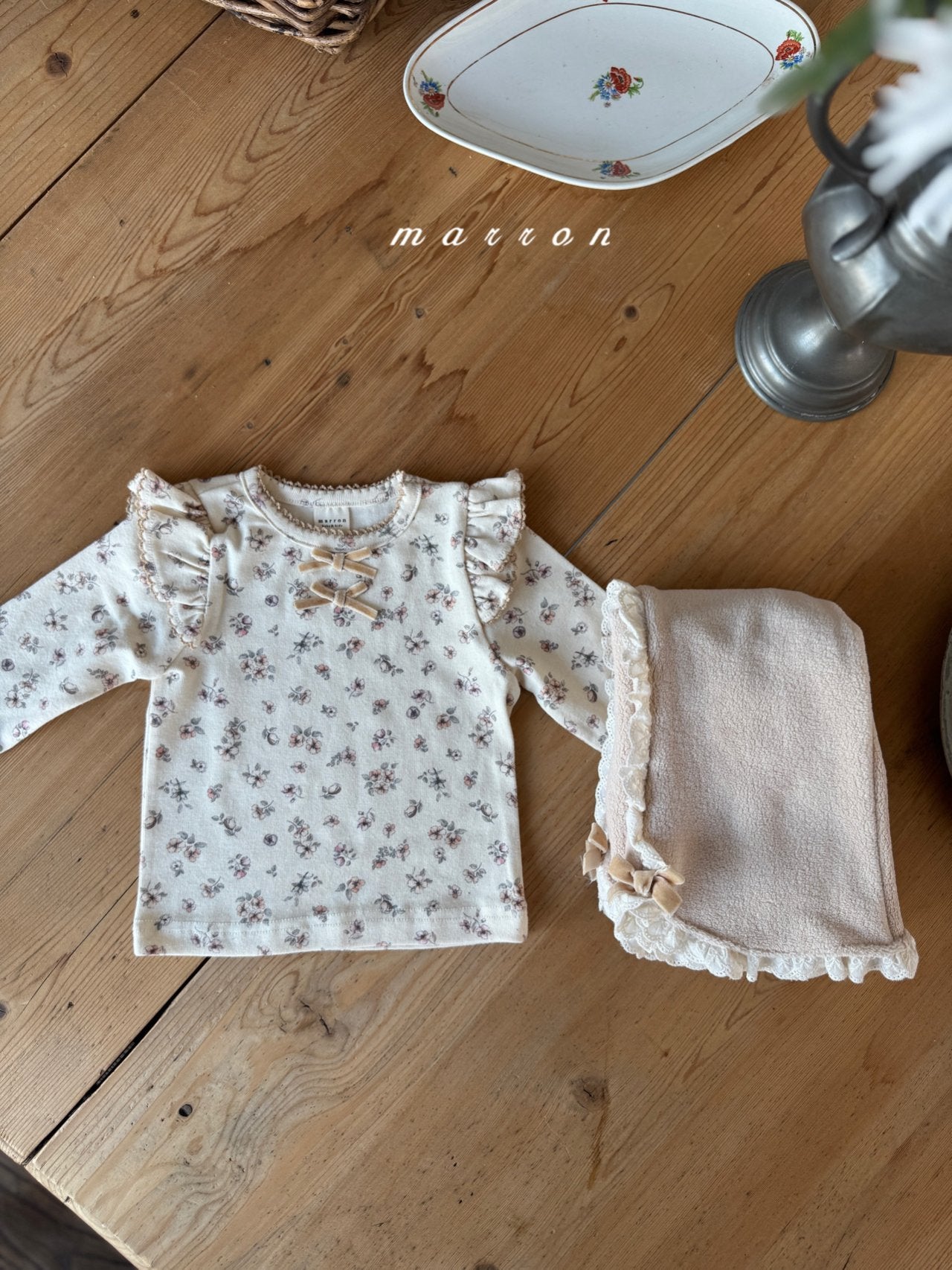 ［marron］Floral ritton tops