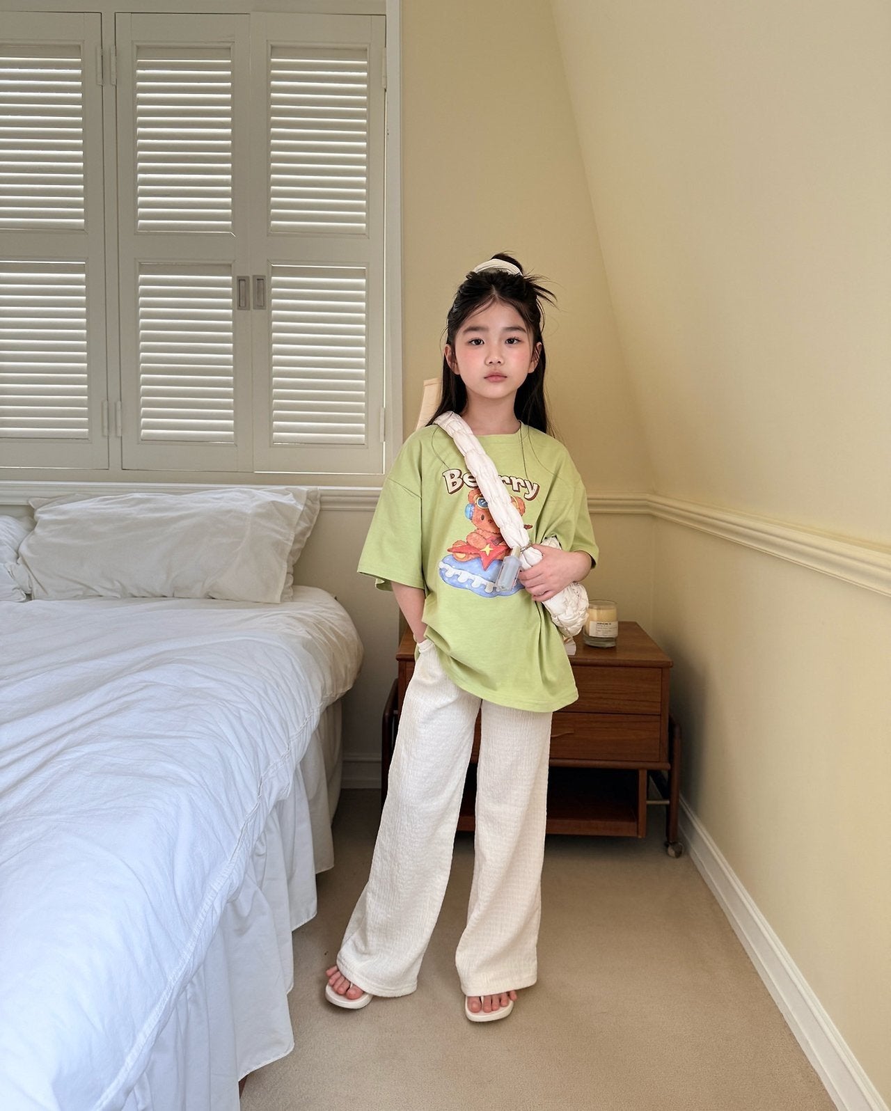 ［comma］Pleats wide flare pants