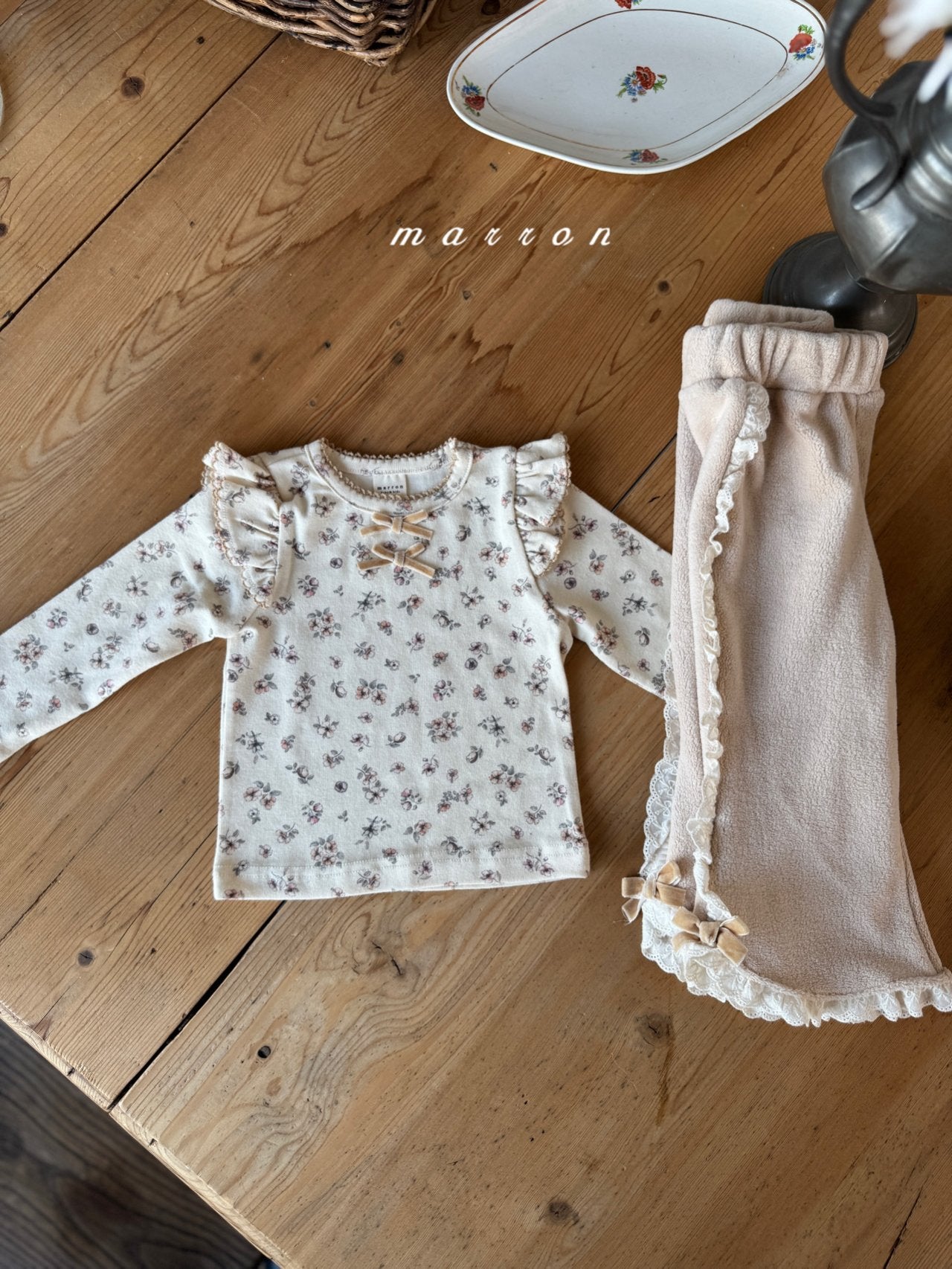 ［marron］Floral ritton tops
