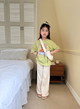 ［comma］Pleats wide flare pants