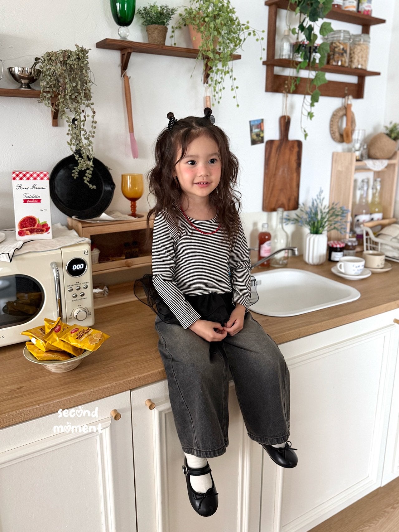 ［second moment］Juju stripe shasha tops