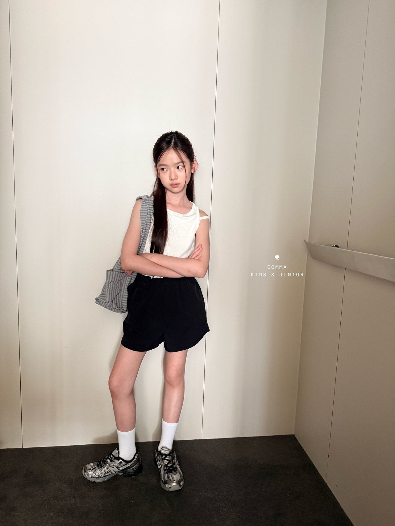 ［comma］Crop double strap camisole