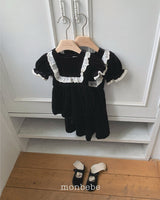 [monbebe] Anna velvet rompers