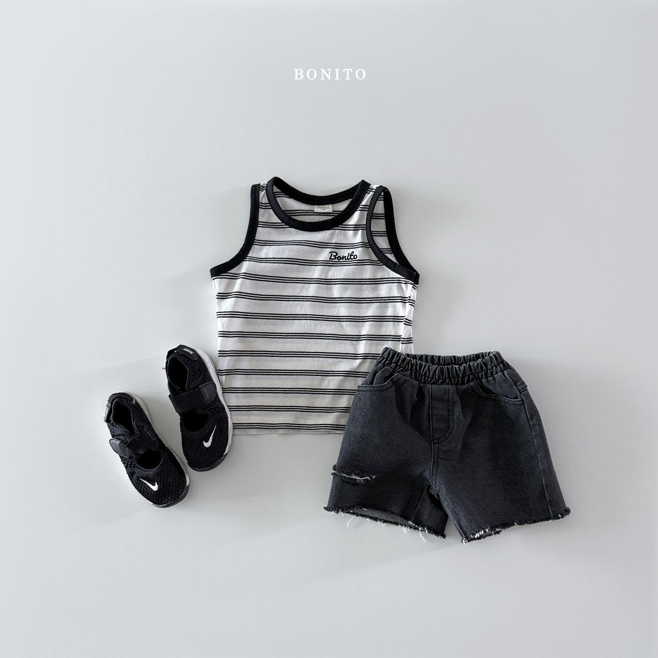 ［Bonito］Double stripe sleeveless