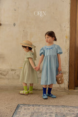 ［OREN］Amelie vintage check one-piece