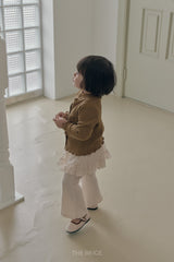 ［The beige］Chiffon Skirt Pants