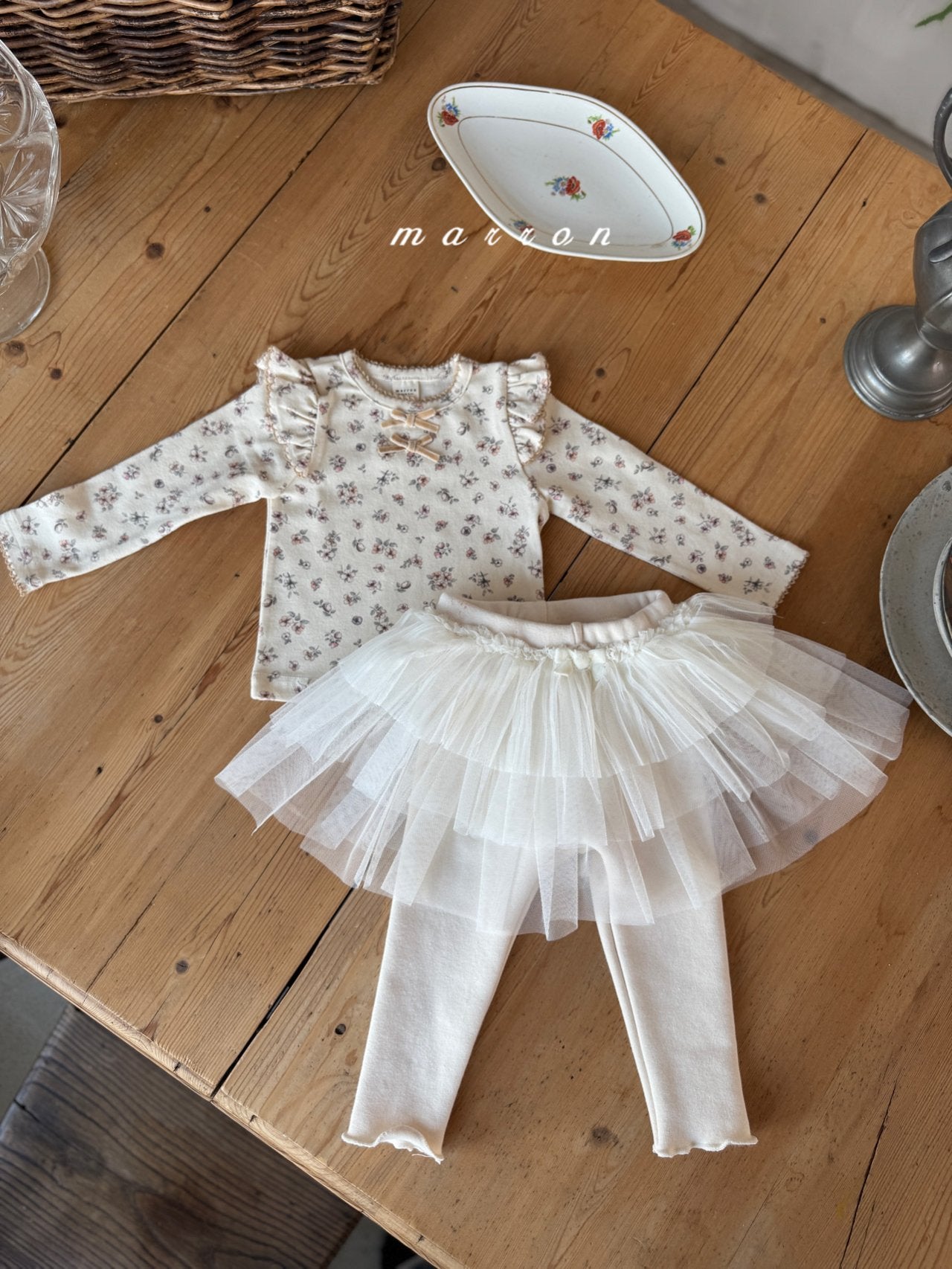 ［marron］Floral ritton tops