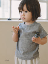 ［melmel］Ribbed half tee