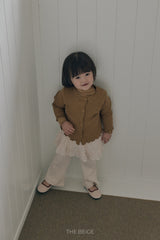 ［The beige］Chiffon Skirt Pants