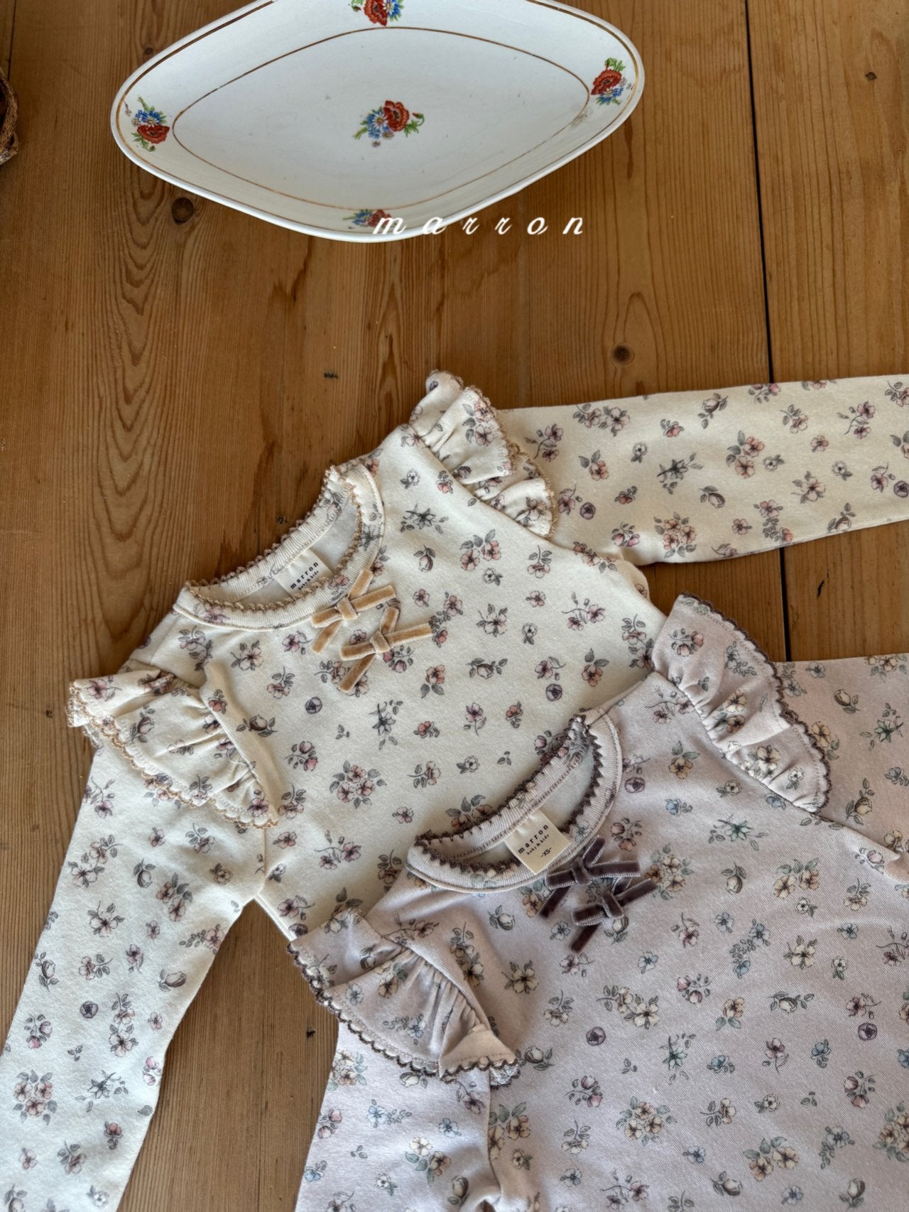 ［marron］Floral ritton tops