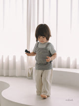 ［melmel］Ribbed half tee