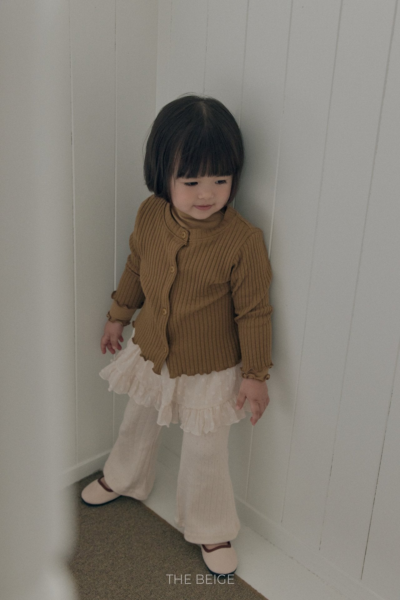 ［The beige］Chiffon Skirt Pants
